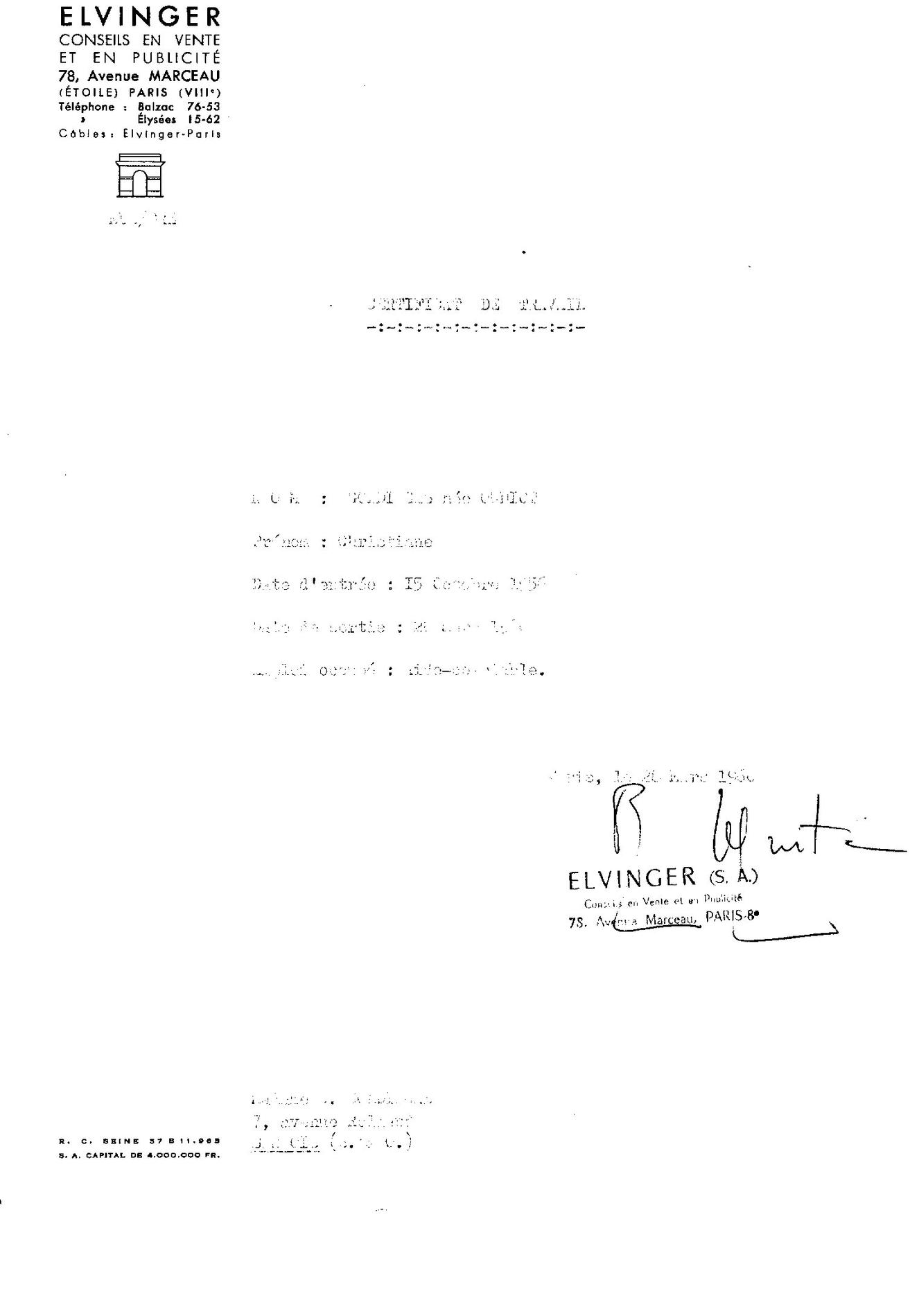 cricri elvinger contrat