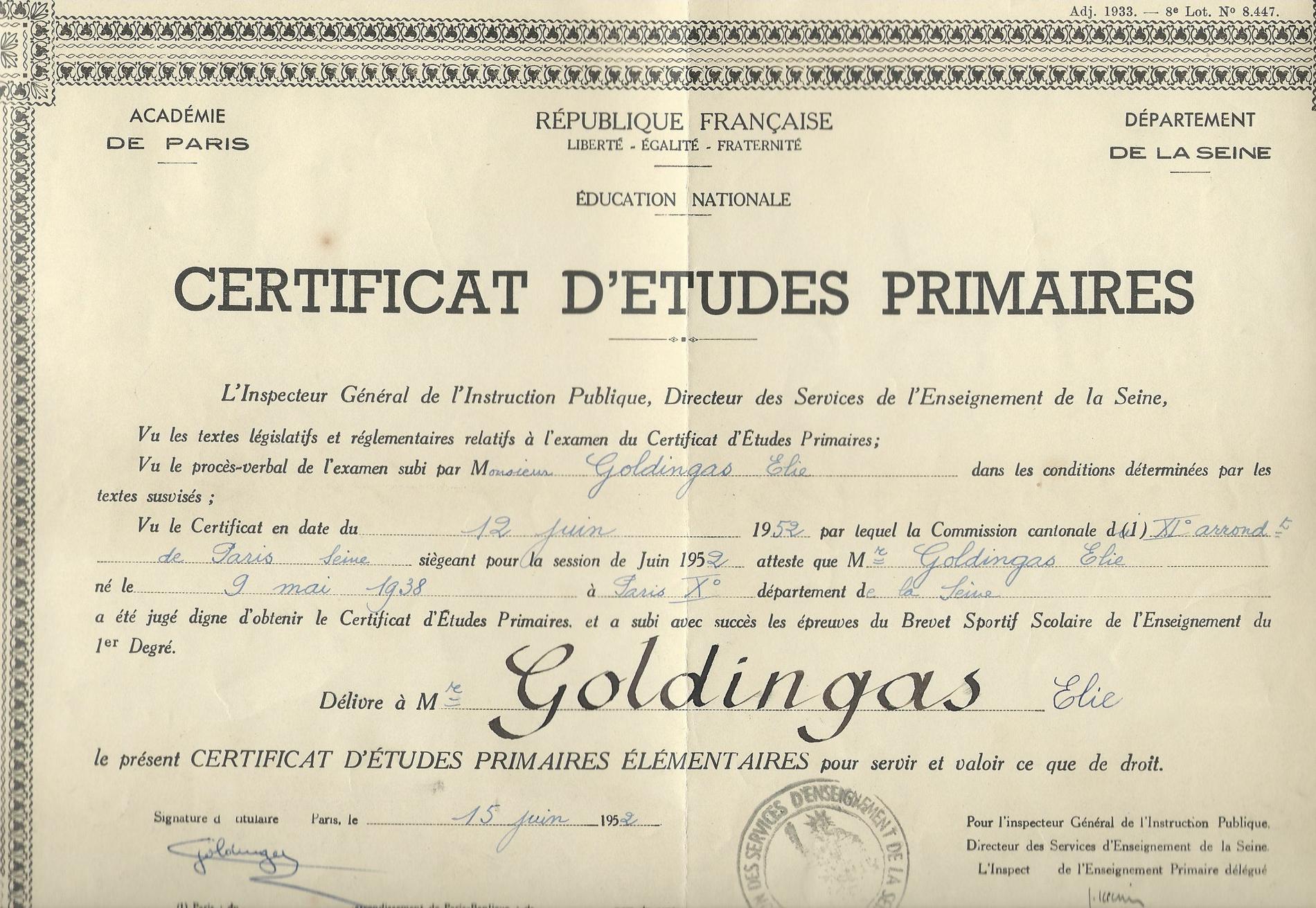 elie certif