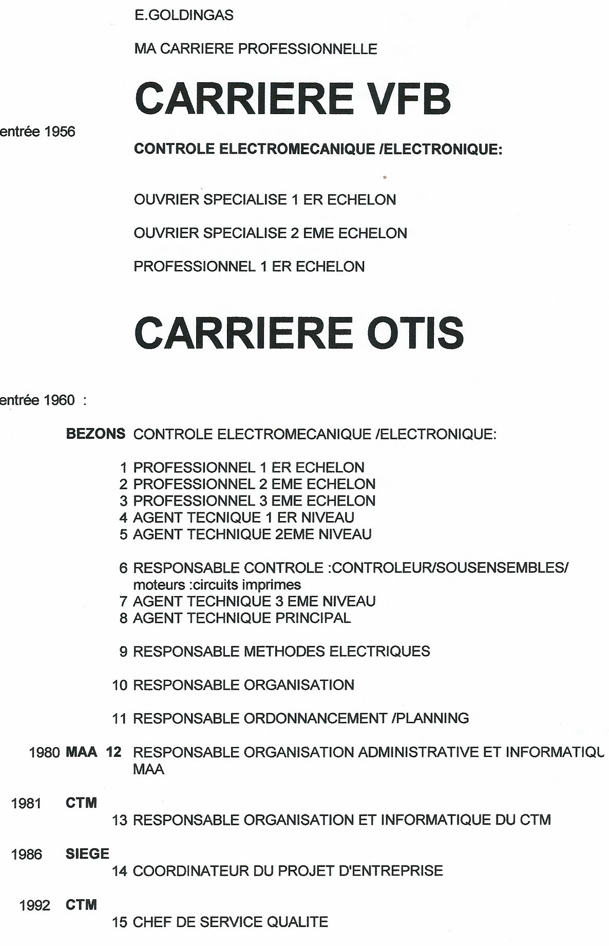 carriere elie