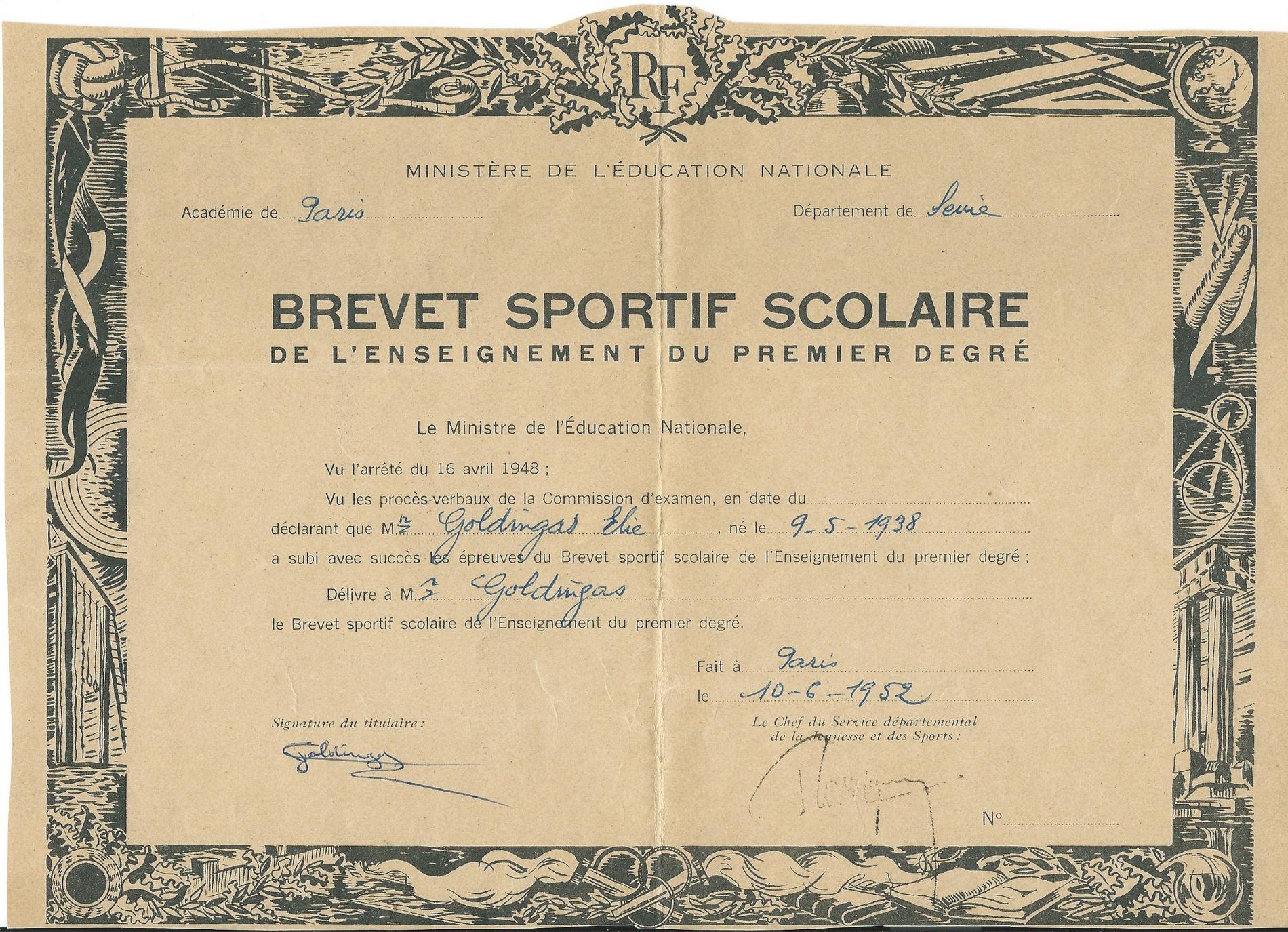 elie brevet sport