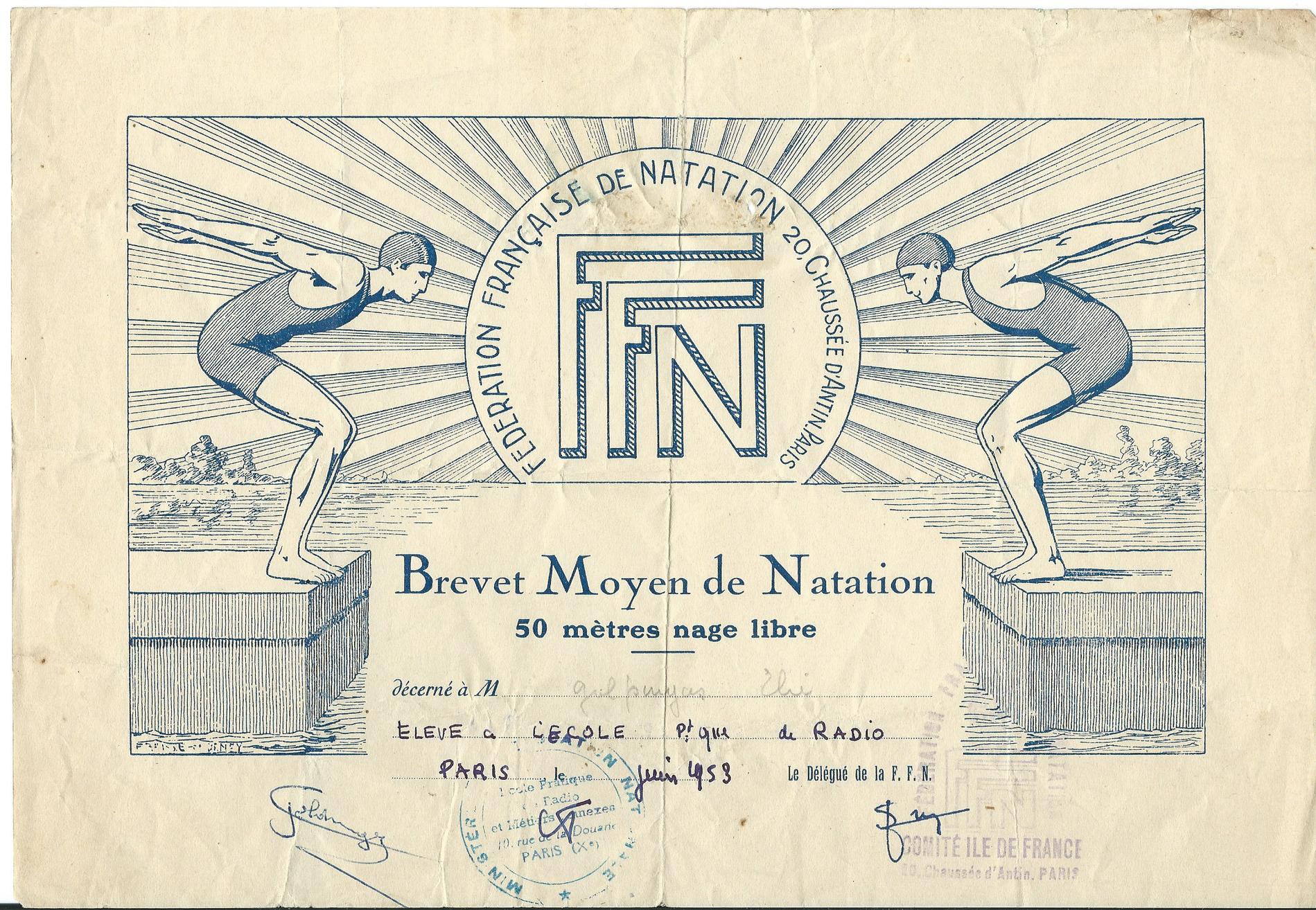 elie brevet natation